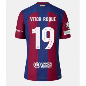 Barcelona Vitor Roque #19 Hemmatröja 2023-24 Kortärmad